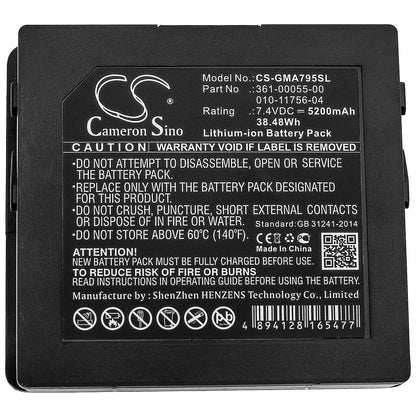 7.4V, 5200mAh, Li-ion Battery fits Garmin, Aera 795, Aera 796, 38.48Wh