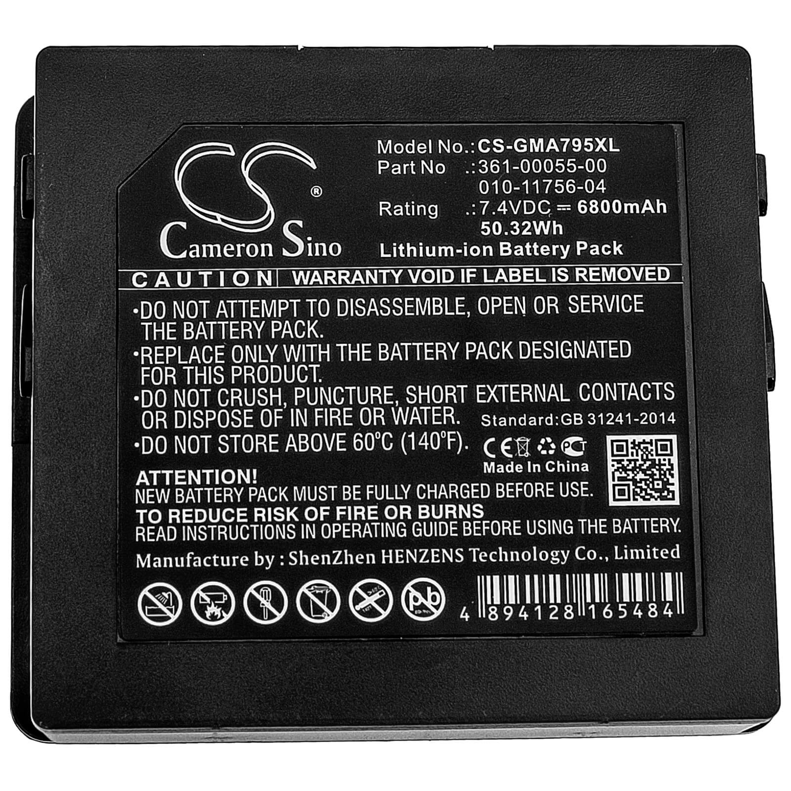 7.4V, 6800mAh, Li-ion Battery fits Garmin, Aera 795, Aera 796, 50.32Wh