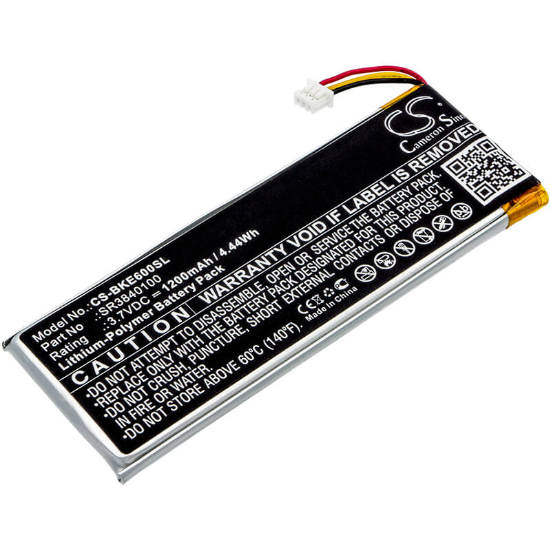 3.7V, 1200mAh, Li-Polymer Battery fits Becker, Active 6, Active 6 Lmu, 4.44Wh