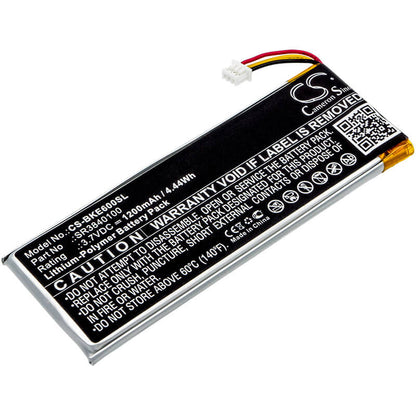3.7V, 1200mAh, Li-Polymer Battery fits Becker, Active 6, Active 6 Lmu, 4.44Wh