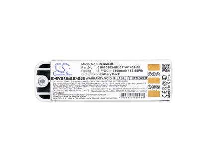 3.7V, 3400mAh, Li-ion Battery fits Garmin, Zumo 400, Zumo 450, 12.58Wh
