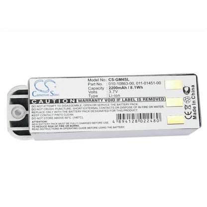 3.7V, 2200mAh, Li-ion Battery fits Garmin, Zumo 400, Zumo 450, 8.14Wh