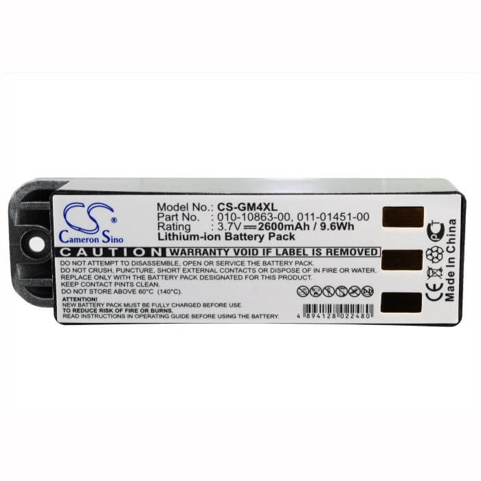 3.7V, 2600mAh, Li-ion Battery fits Garmin, Zumo 400, Zumo 450, 9.62Wh