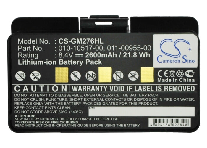 8.4V, 2600mAh, Li-ion Battery fits Garmin, 010-00543-00, 100054300, 21.84Wh