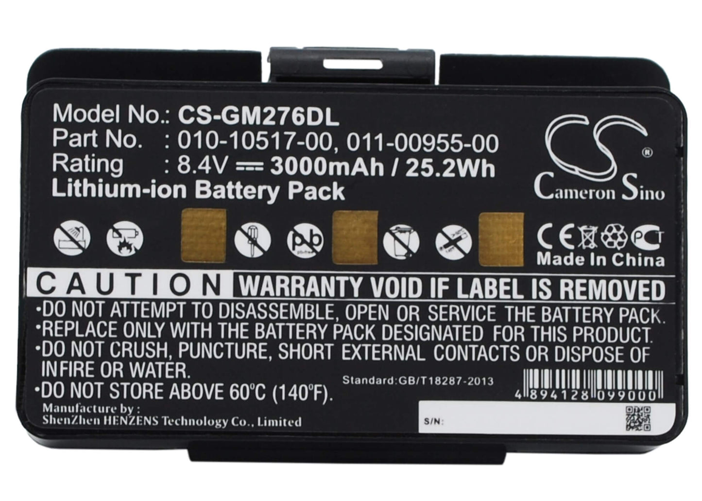 8.4V, 3000mAh, Li-ion Battery fits Garmin, 010-00543-00, 100054300, 25.2Wh