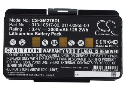 8.4V, 3000mAh, Li-ion Battery fits Garmin, 010-00543-00, 100054300, 25.2Wh