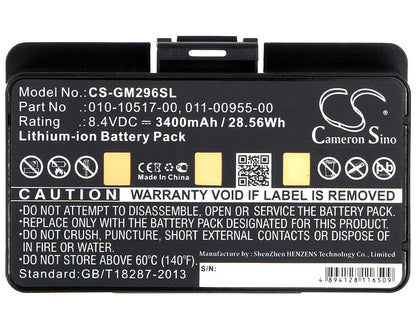 8.4V, 3400mAh, Li-ion Battery fits Garmin, 010-00543-00, 100054300, 28.56Wh