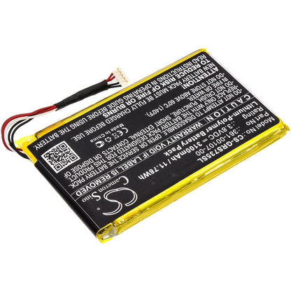 3.8V, 3100mAh, Li-Polymer Battery fits Garmin, 010-01735-10, Explorer+, 11.78Wh