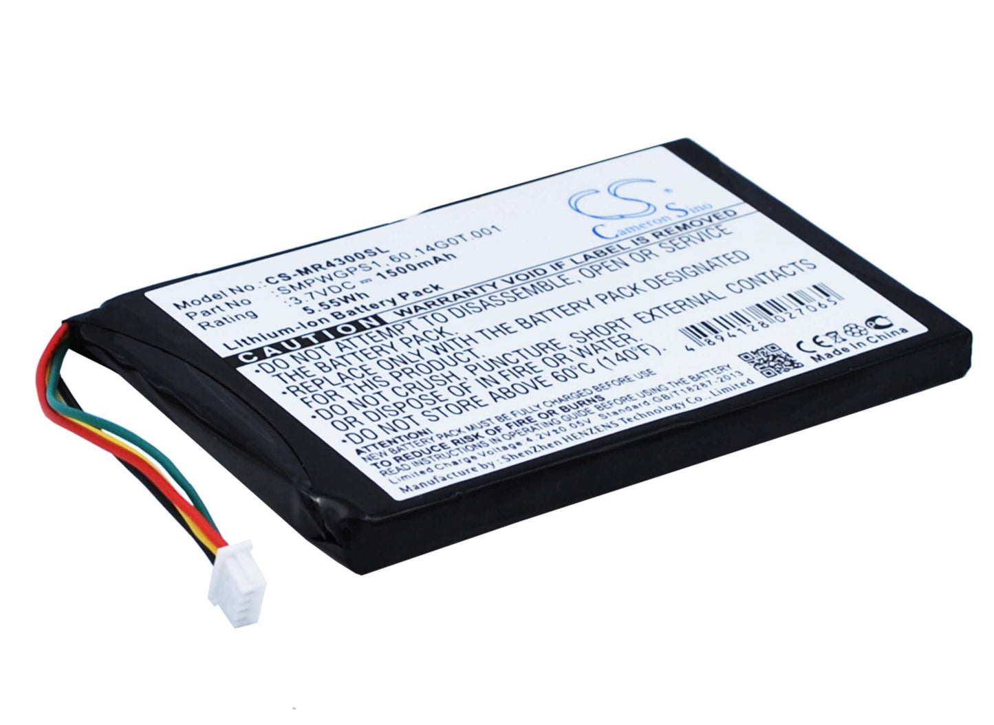 3.7V, 1500mAh, Li-ion Battery fits Magellan, Maestro 4300, Maestro 4350, 5.55Wh