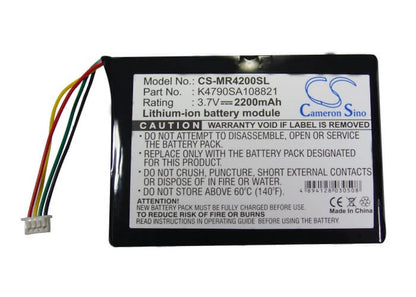 3.7V, 2200mAh, Li-ion Battery fits Magellan, Maestro 4200, Maestro 4210, 8.14Wh