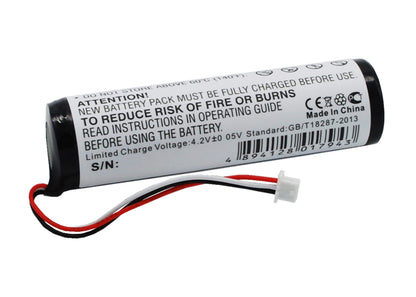 3.7V, 2600mAh, Li-ion Battery fits Tomtom, Go 300, Go 400, 9.62Wh