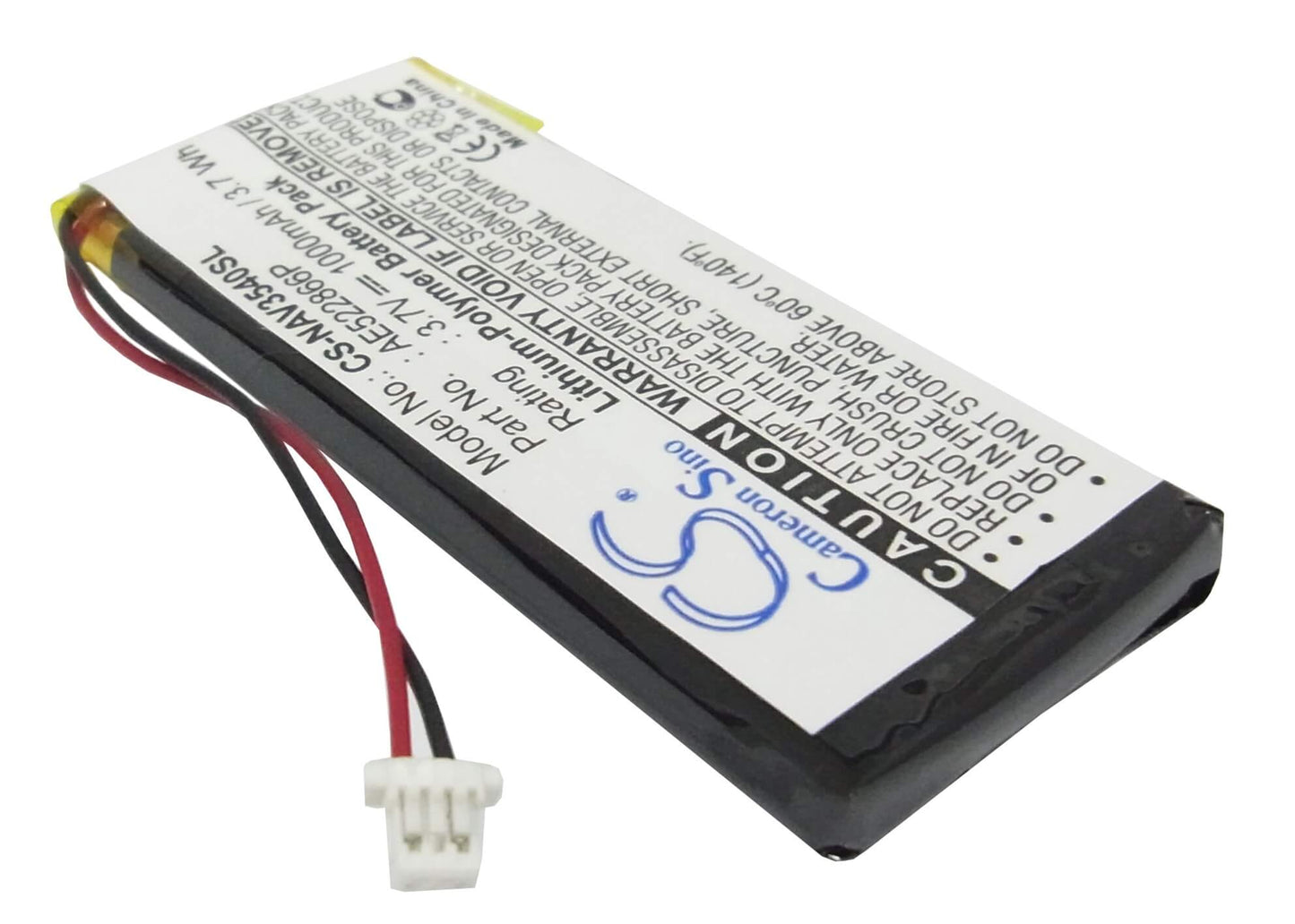 3.7V, 1000mAh, Li-Polymer Battery fits Navigon, Skyway Navi-3540, Skyway Navi-3540 Easy, 3.7Wh