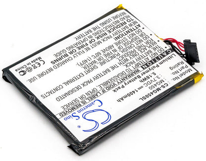 3.7V, 1400mAh, Li-Polymer Battery fits Airboard, 4000, 5.18Wh