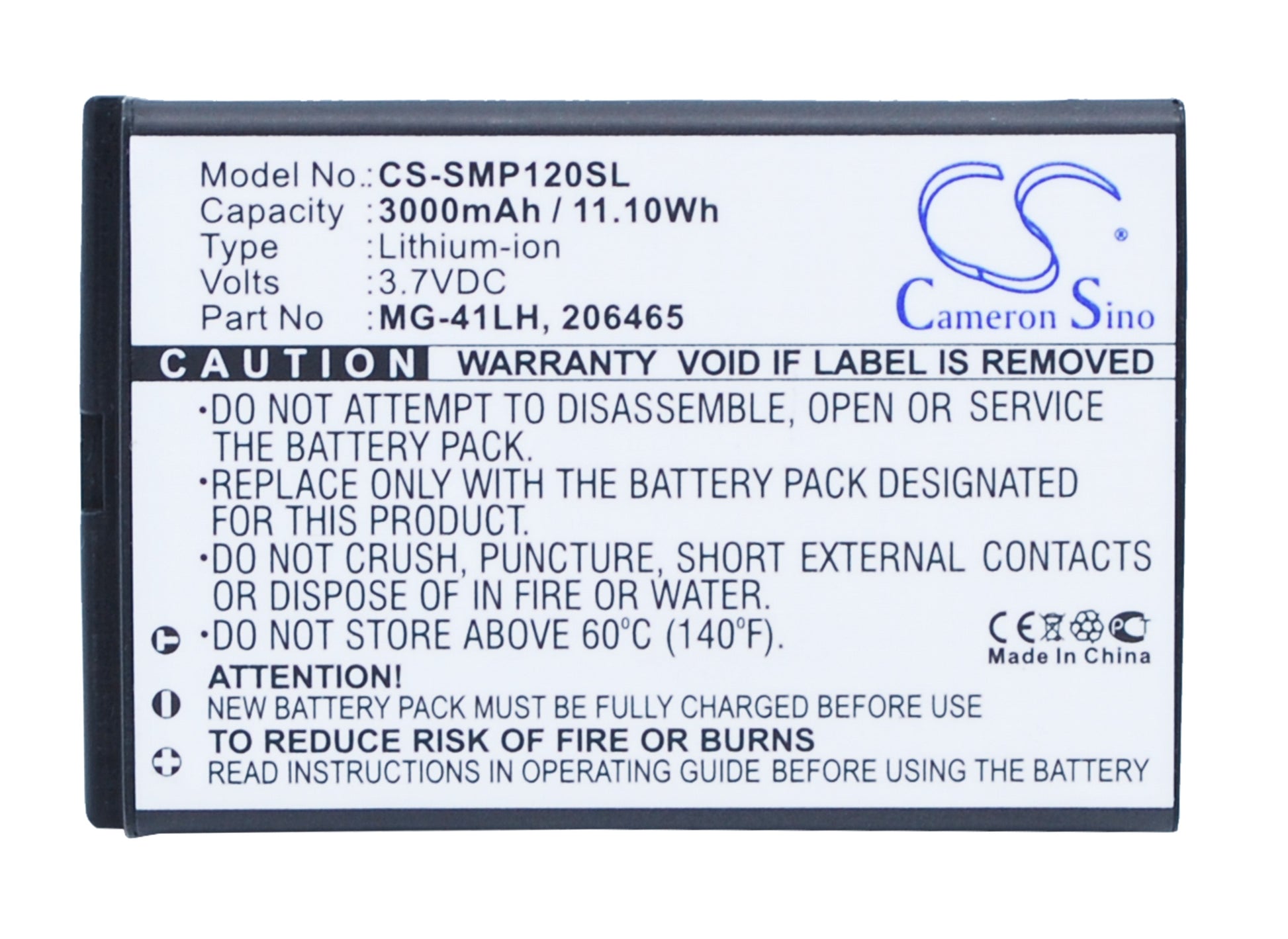 3.7V, 3000mAh, Li-ion Battery fits Getac, Lt30, Lt30gd, 11.1Wh