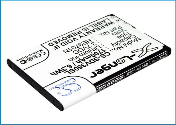 Gps, Navigator 3.7V, 1700mAh, Li-ion Battery fits Sonocaddie, G-4l, V350, 6.29Wh