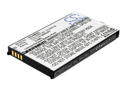 3.7V, 1400mAh, Li-Polymer Battery fits Garmin, Ique M5, 5.18Wh