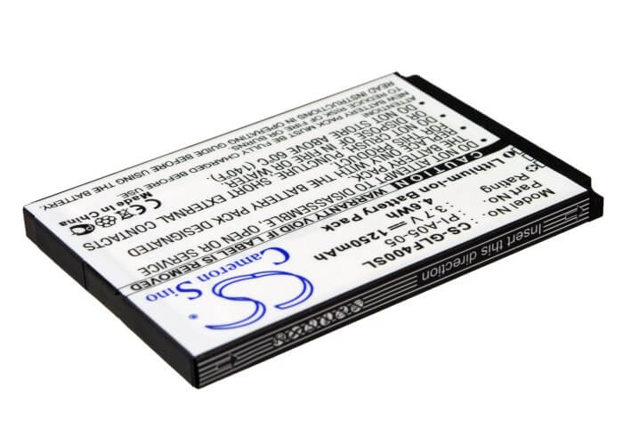 3.7V, 1250mAh, Li-ion Battery fits Golf Buddy, Buddy World, Dsc-gb400, 4.625Wh