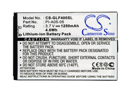 3.7V, 1250mAh, Li-ion Battery fits Golf Buddy, Buddy World, Dsc-gb400, 4.625Wh