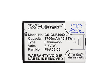 3.7V, 1700mAh, Li-ion Battery fits Golf Buddy, Dsc-gb400, World, 6.29Wh