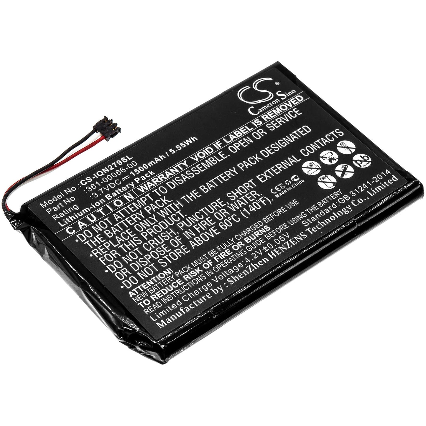 3.7V, 1500mAh, Li-ion Battery fits Garmin, 2689lmt 6-inch, Dezl 760lmt, 5.55Wh
