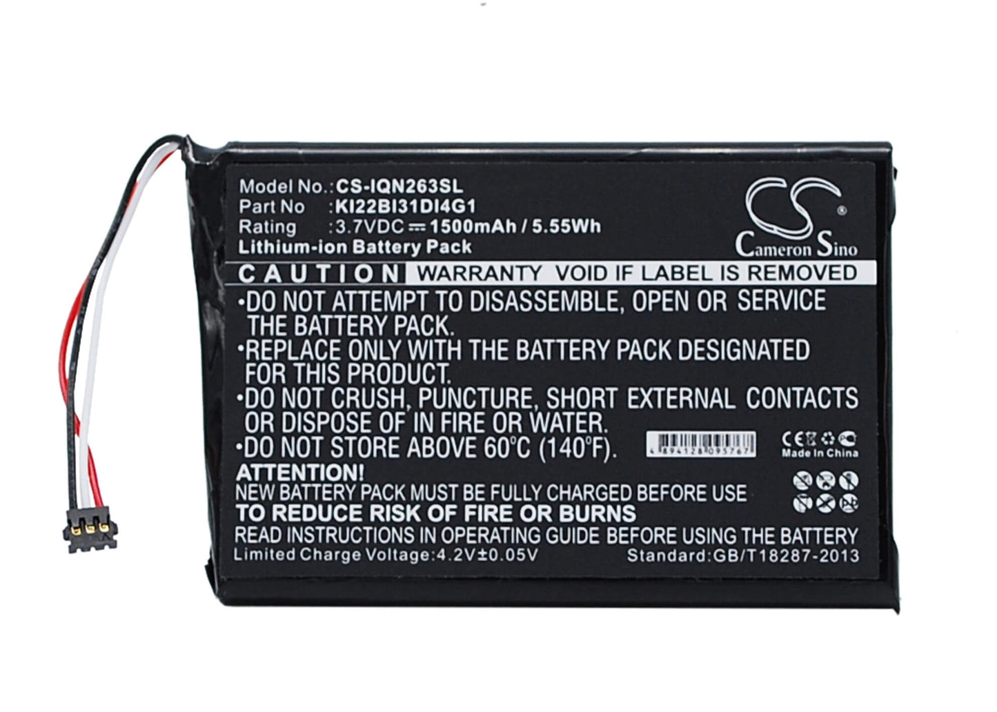 3.7V, 1500mAh, Li-ion Battery fits Garmin, 010-01188-02, 2689lmt, 5.55Wh