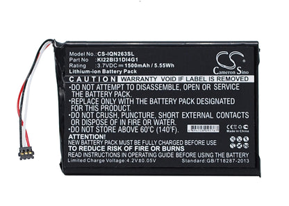 3.7V, 1500mAh, Li-ion Battery fits Garmin, 010-01188-02, 2689lmt, 5.55Wh