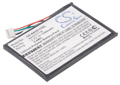 3.7V, 1300mAh, Li-Polymer Battery fits Navigon, 8110, 81xx, 4.81Wh