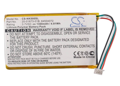 3.7V, 1300mAh, Li-Polymer Battery fits Nokia, 500, Pd-14, 4.81Wh