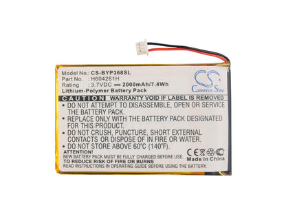 3.7V, 2000mAh, Li-Polymer Battery fits Bushnell, 36-8100, Buu0057, 7.4Wh