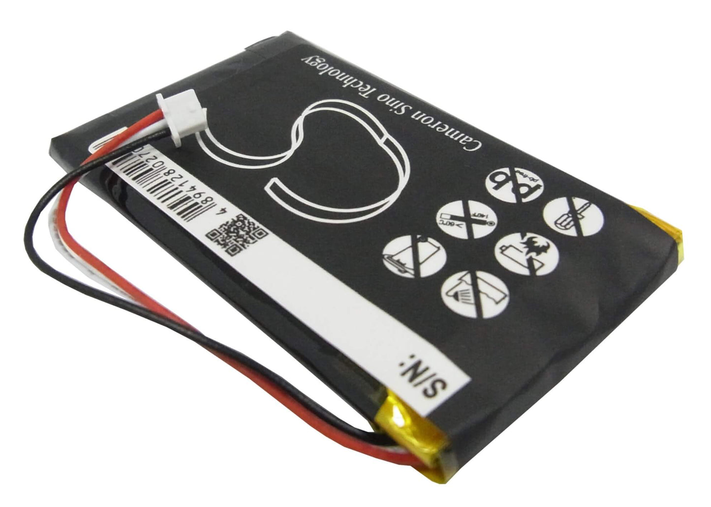 3.7V, 1300mAh, Li-Polymer Battery fits Tomtom, Go 530 Live, Go 630, 4.81Wh