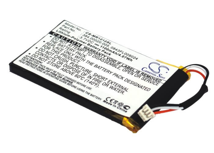 3.7V, 1100mAh, Li-Polymer Battery fits Magellan, Roadmate 1212, Roadmate 1217, 4.07Wh