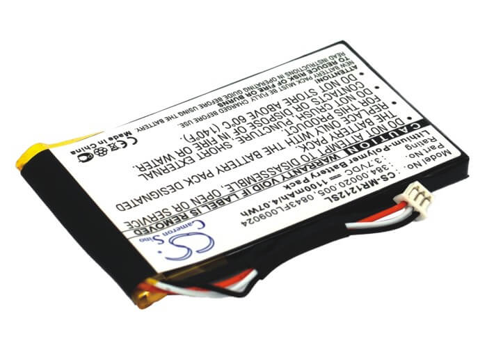 3.7V, 1100mAh, Li-Polymer Battery fits Magellan, Roadmate 1212, Roadmate 1217, 4.07Wh