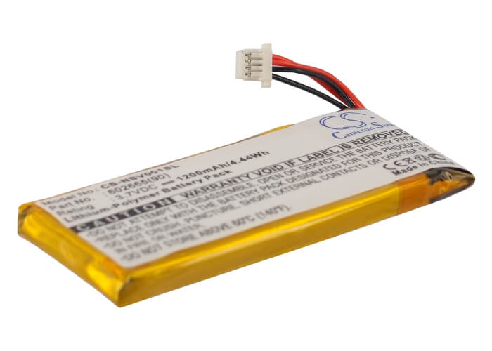 3.7V, 1200mAh, Li-Polymer Battery fits Insignia, Ns-nav01, 4.44Wh