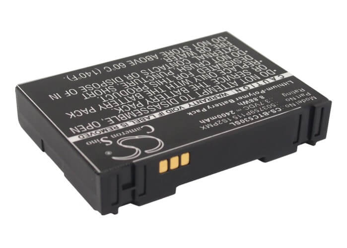 3.7V, 2400mAh, Li-Polymer Battery fits Blaupunkt, Lucca 5.3, 8.88Wh