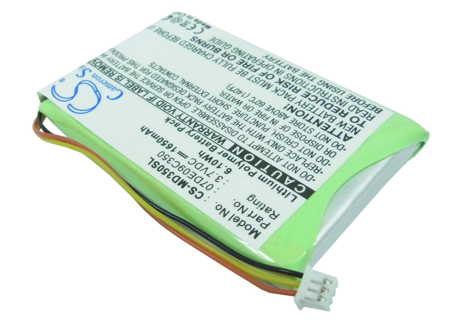3.7V, 1650mAh, Li-Polymer Battery fits Medion, Gopal Pna350, Gopal Pna350-s, 6.105Wh