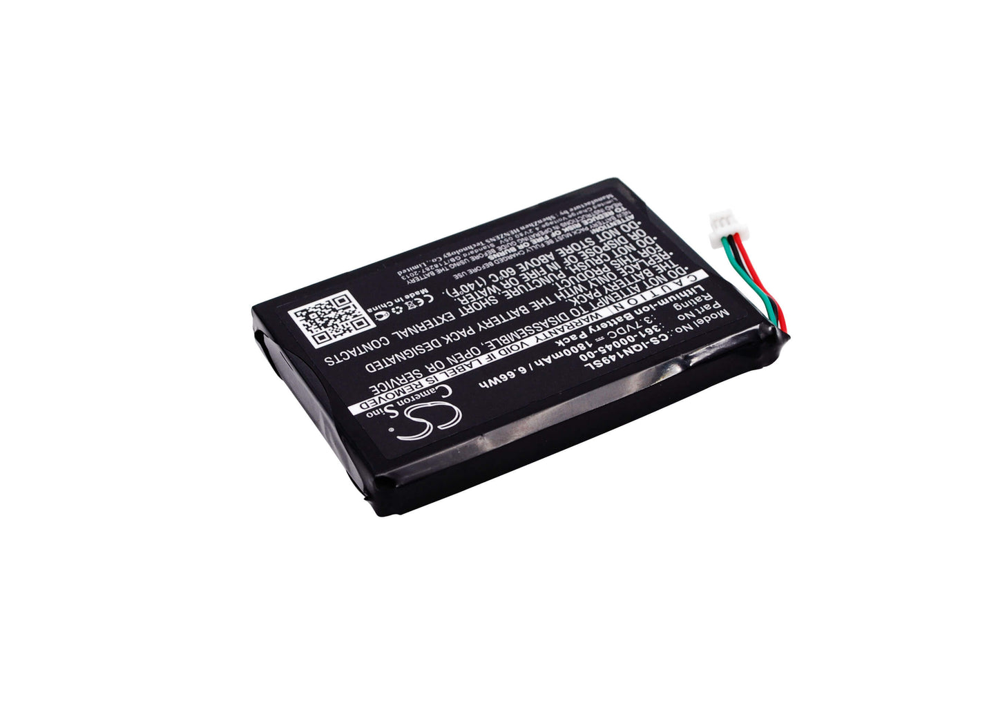 3.7V, 1800mAh, Li-ion Battery fits Garmin, Nuvi 1490tv, Nuvi 2585tv, 6.66Wh
