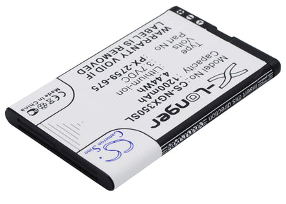 3.7V, 1200mAh, Li-ion Battery fits Navgear, Motorradnavi Slx-350, Tourmate Slx-350, 4.44Wh