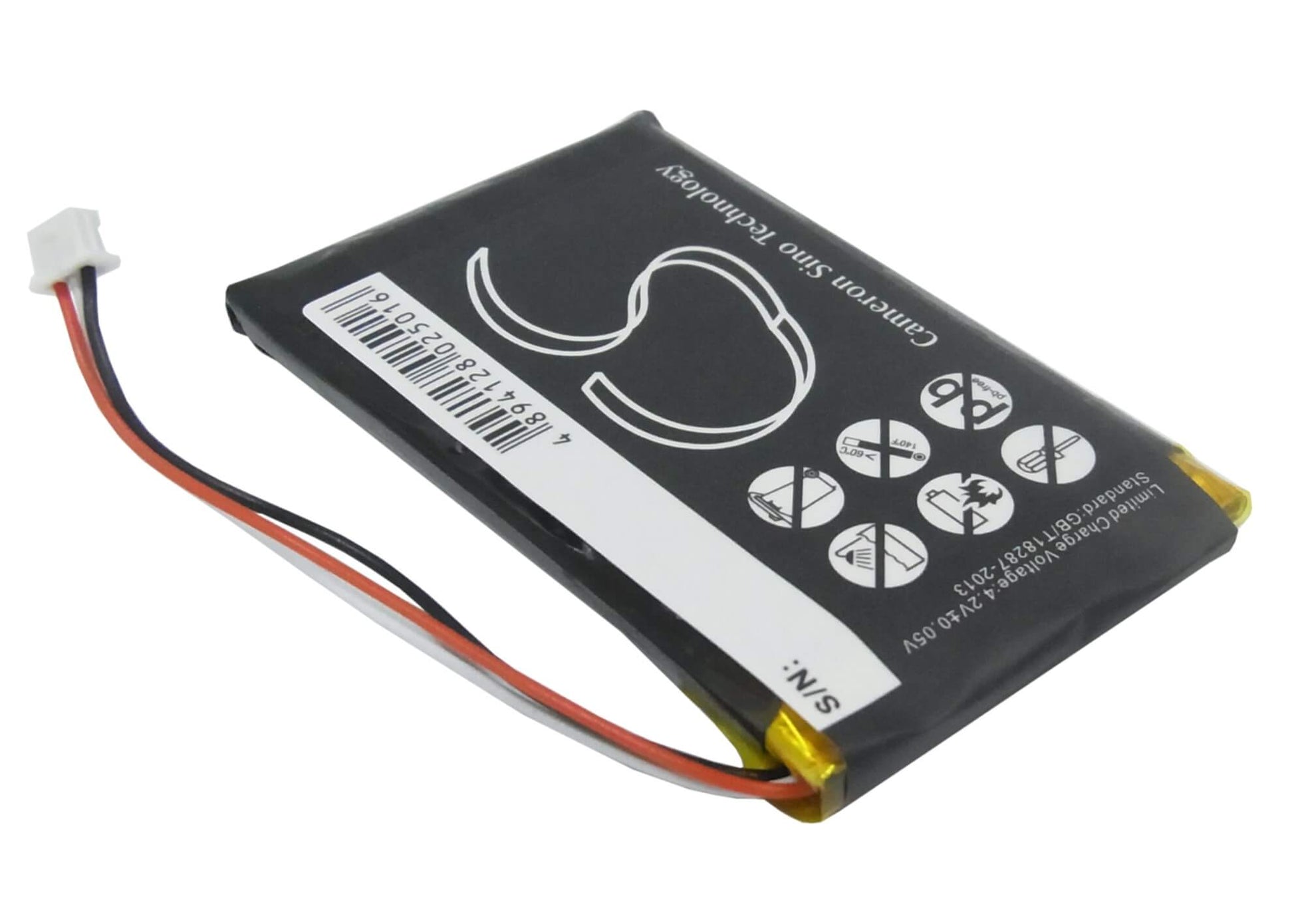 3.7V, 1300mAh, Li-Polymer Battery fits Tomtom, 340s Live Xl, Go 920, 4.81Wh