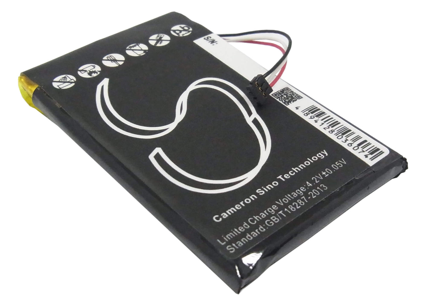 3.7V, 1200mAh, Li-Polymer Battery fits Garmin, Nuvi 3700, Nuvi 3760, 4.44Wh