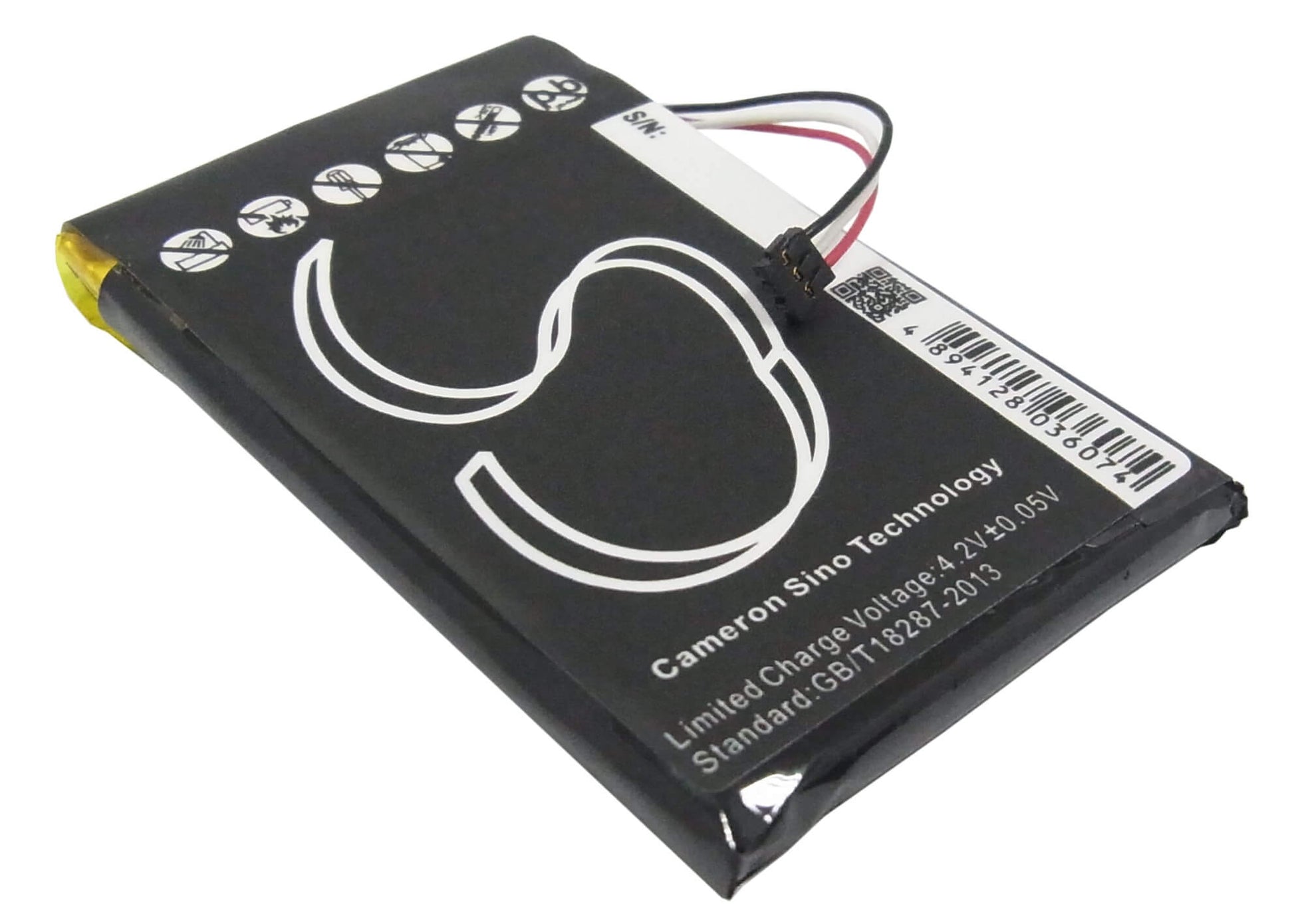 3.7V, 1200mAh, Li-Polymer Battery fits Garmin, Nuvi 3700, Nuvi 3760, 4.44Wh
