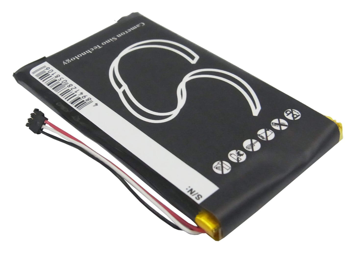3.7V, 1250mAh, Li-Polymer Battery fits Garmin, Dezl 560lmt, Dezl 560lt, 4.625Wh