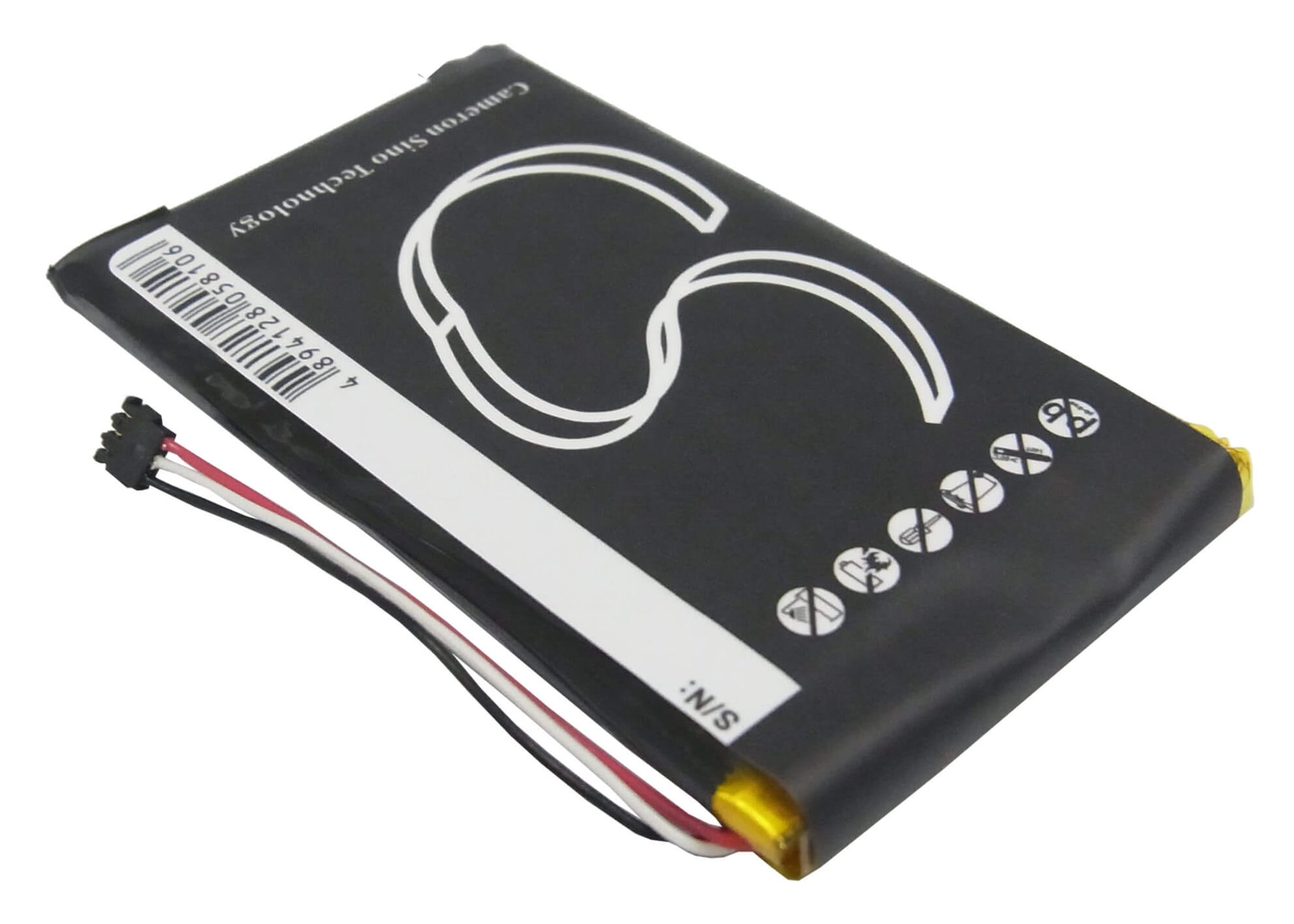 3.7V, 1250mAh, Li-Polymer Battery fits Garmin, Dezl 560lmt, Dezl 560lt, 4.625Wh