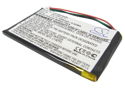 3.7V, 1250mAh, Li-Polymer Battery fits Garmin, Nuvi 3590, Nuvi 3590lmt, 4.625Wh