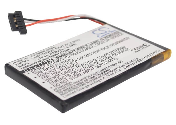 3.7V, 1150mAh, Li-Polymer Battery fits Mitac, Mio C320, Mio C320b, 4.255Wh