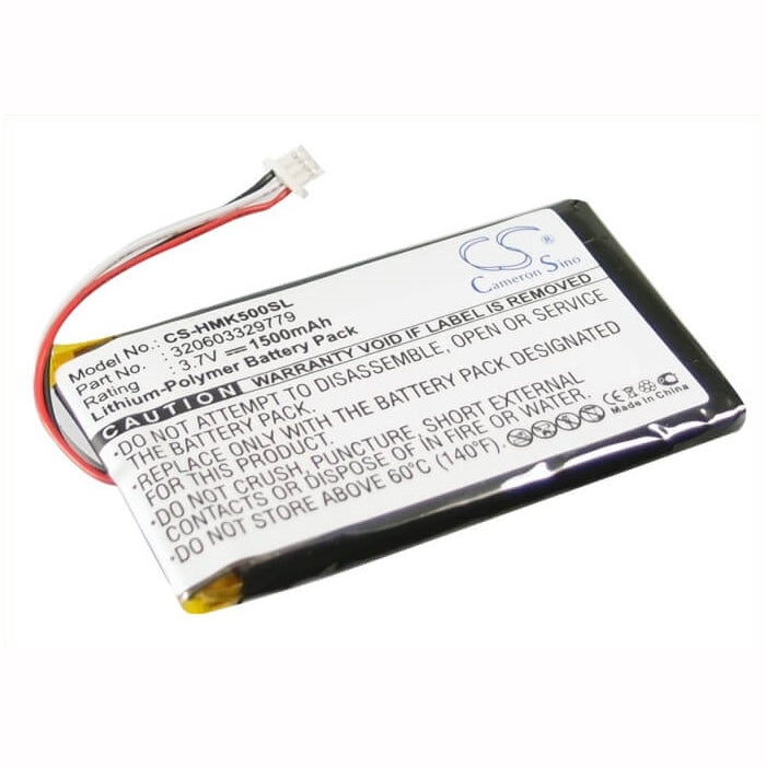 3.7V, 1500mAh, Li-Polymer Battery fits Harmon Kardon, Gps-500, 5.55Wh