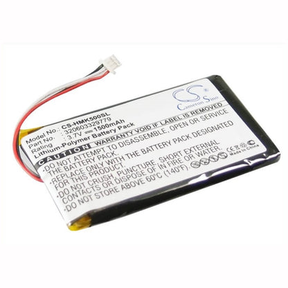 3.7V, 1500mAh, Li-Polymer Battery fits Harmon Kardon, Gps-500, 5.55Wh