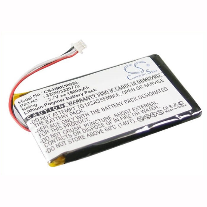 3.7V, 1500mAh, Li-Polymer Battery fits Harmon Kardon, Gps-500, 5.55Wh