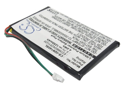 3.7V, 1250mAh, Li-Polymer Battery fits Garmin, Nuvi 1400, Nuvi 1450, 4.625Wh