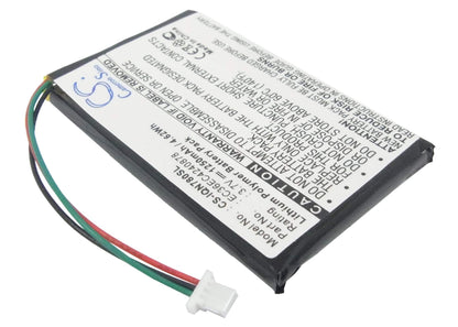 3.7V, 1250mAh, Li-Polymer Battery fits Garmin, Nuvi 780, Nuvi 780t, 4.625Wh