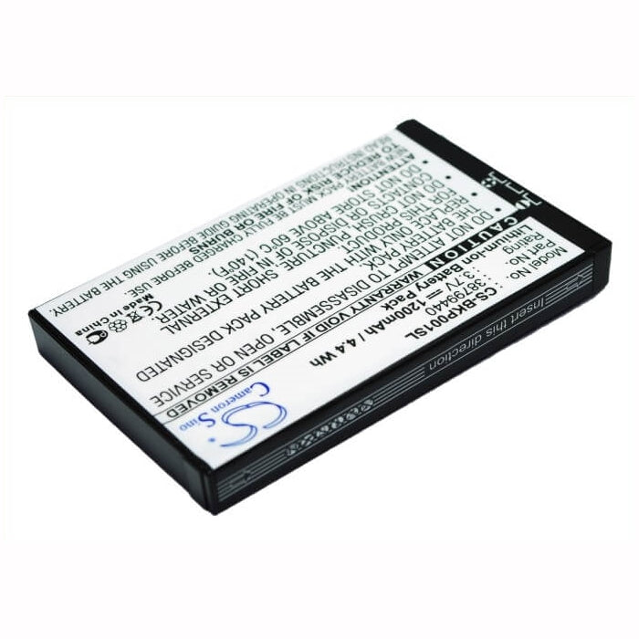 3.7V, 1200mAh, Li-ion Battery fits Becker, Traffic Assist 7916, Traffic Assist Pro, 4.44Wh